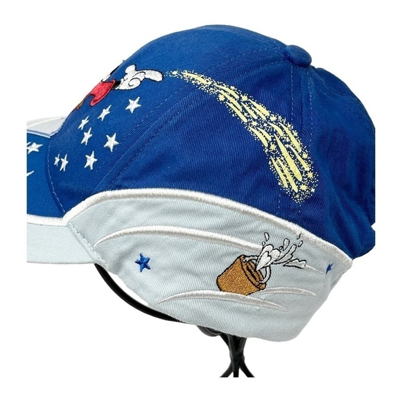 WALT DISNEY WORLD Mickey Fantasia Sorcerer Size Youth Blue White Cap - Picture 6 of 13